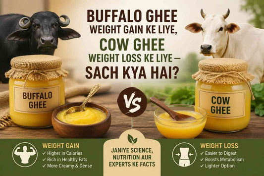 Buffalo Ghee Weight Gain Ke Liye, Cow Ghee Weight Loss Ke Liye — Sach Kya Hai?