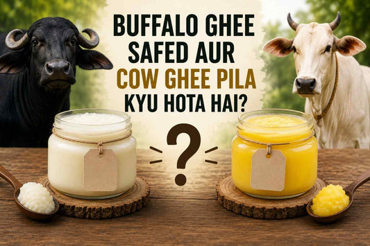 Buffalo Ghee Safed Aur Cow Ghee Pila Kyu Hota Hai? Poora Science