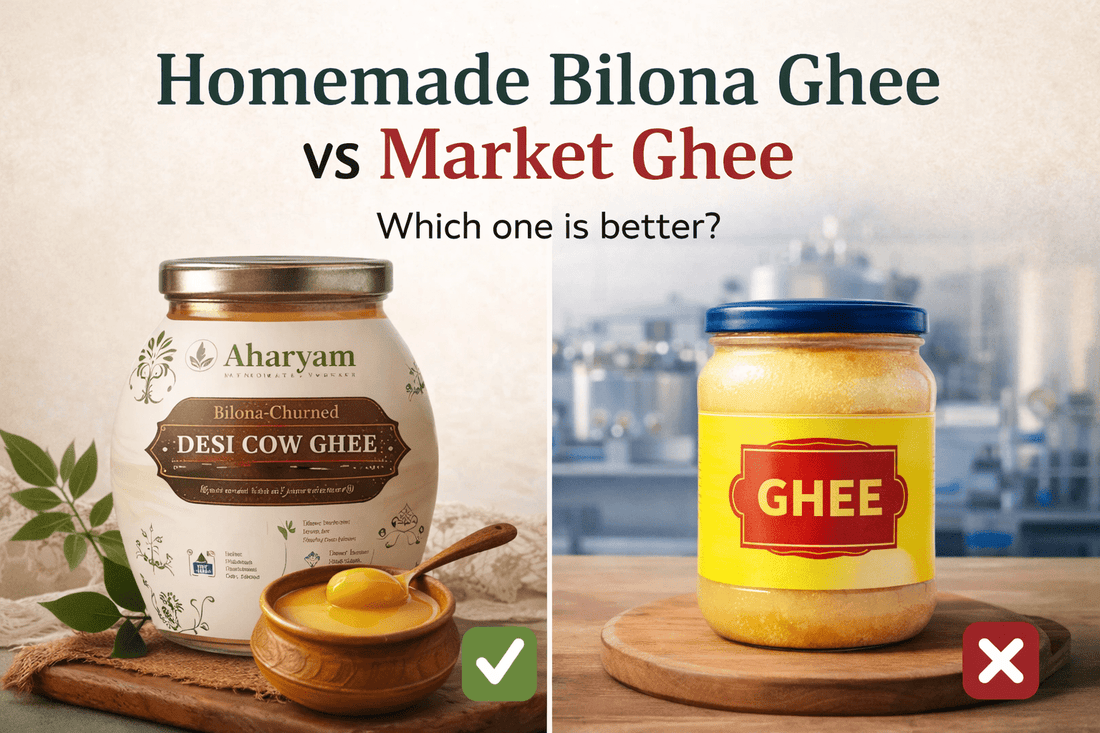 Why Homemade Bilona Ghee Is Better Than Market Ghee - Aharyam Foods