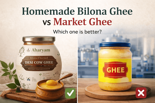 Why Homemade Bilona Ghee Is Better Than Market Ghee - Aharyam Foods