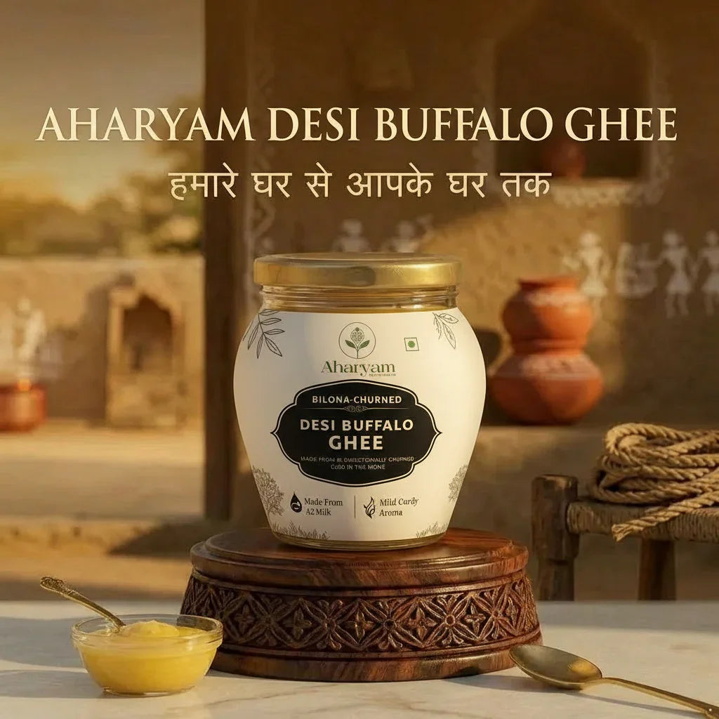 Bilona Churned Desi Buffalo Ghee - Aharyam Foods