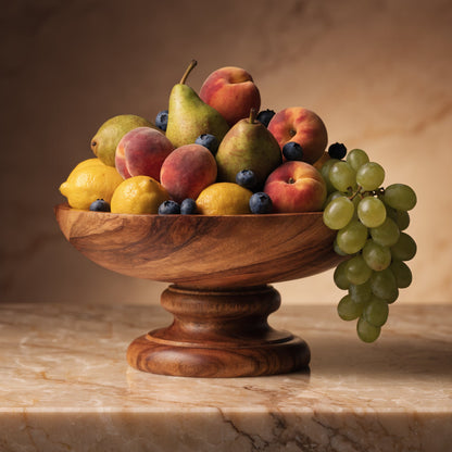 Premium Wooden Fruit Bowl - Aharyam Foods